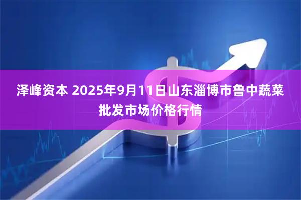泽峰资本 2025年9月11日山东淄博市鲁中蔬菜批发市场价格行情