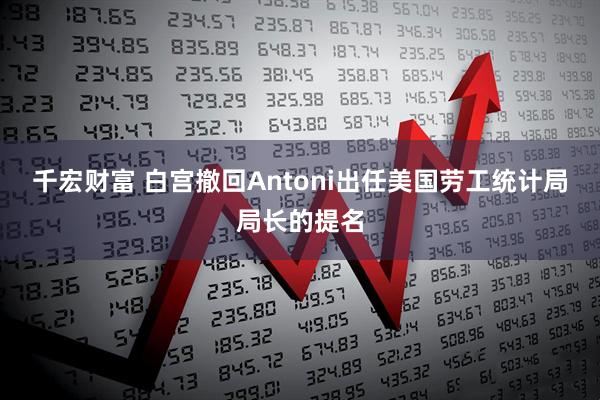 千宏财富 白宫撤回Antoni出任美国劳工统计局局长的提名