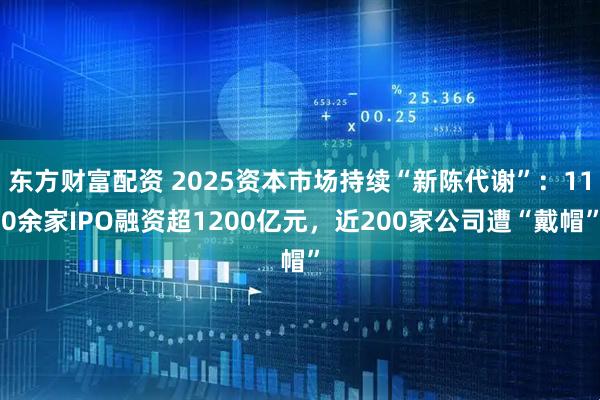 东方财富配资 2025资本市场持续“新陈代谢”：110余家IPO融资超1200亿元，近200家公司遭“戴帽”